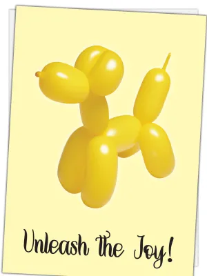 Unleash the Joy! Congratulations On Your Furry New Addition Greeting Card with Mailing Envelope