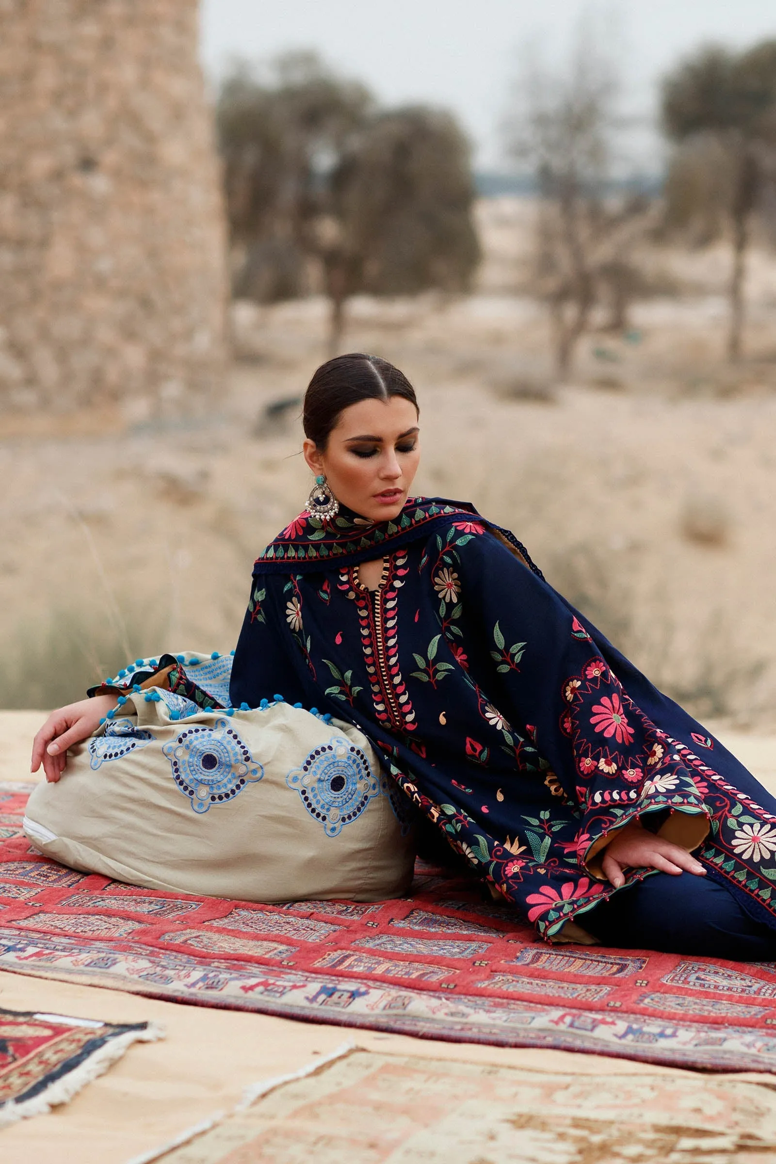 URSIYA (ZL22-07 A) | Zaha Summer Lawn Collection 2022 | Unstitched Embroidered Lawn Suits