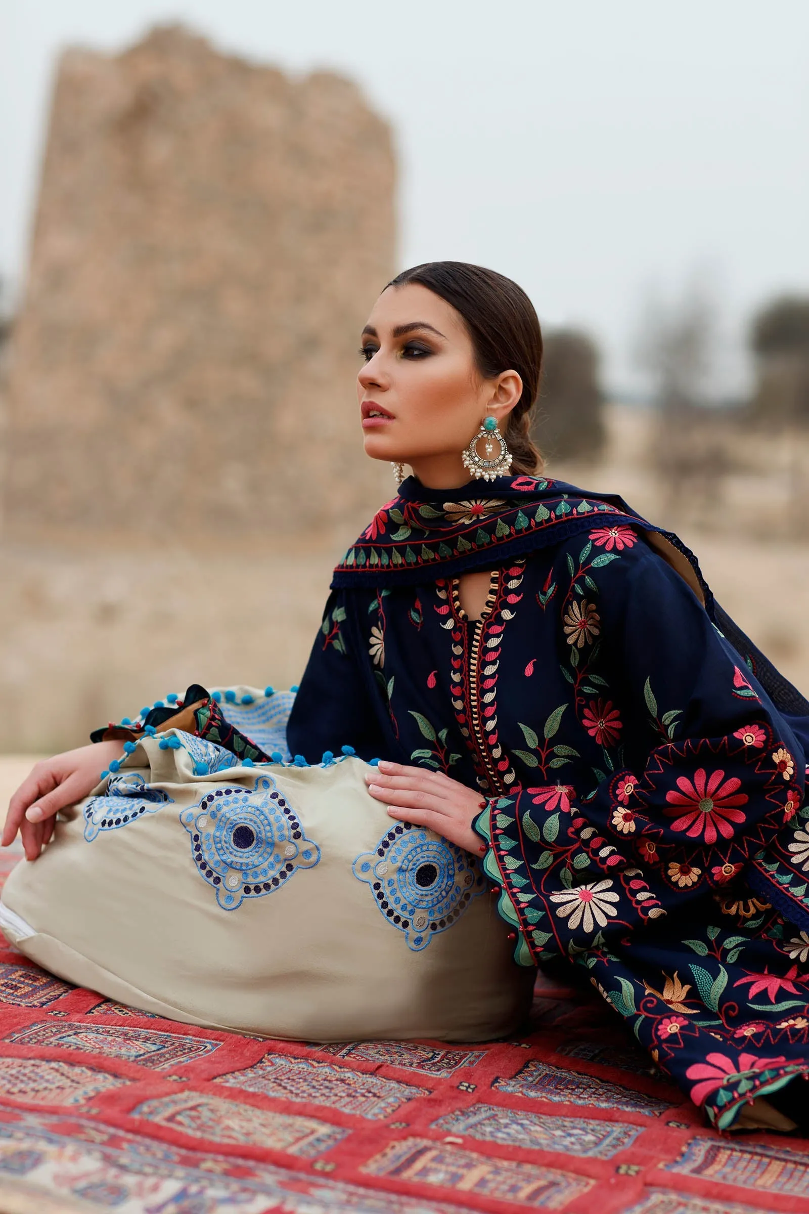 URSIYA (ZL22-07 A) | Zaha Summer Lawn Collection 2022 | Unstitched Embroidered Lawn Suits
