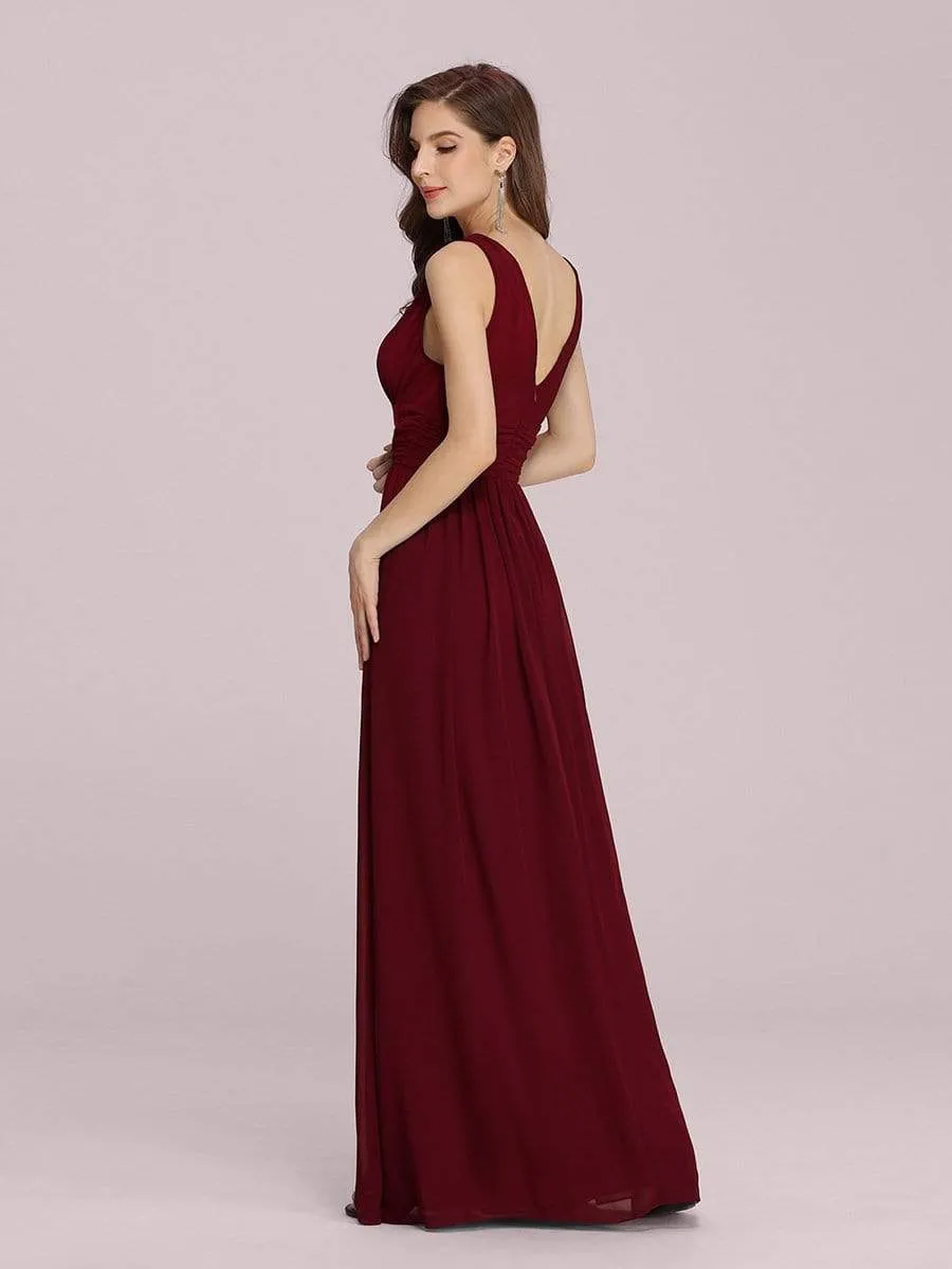 Veda chiffon bridesmaid dress in burgundy Express NZ wide