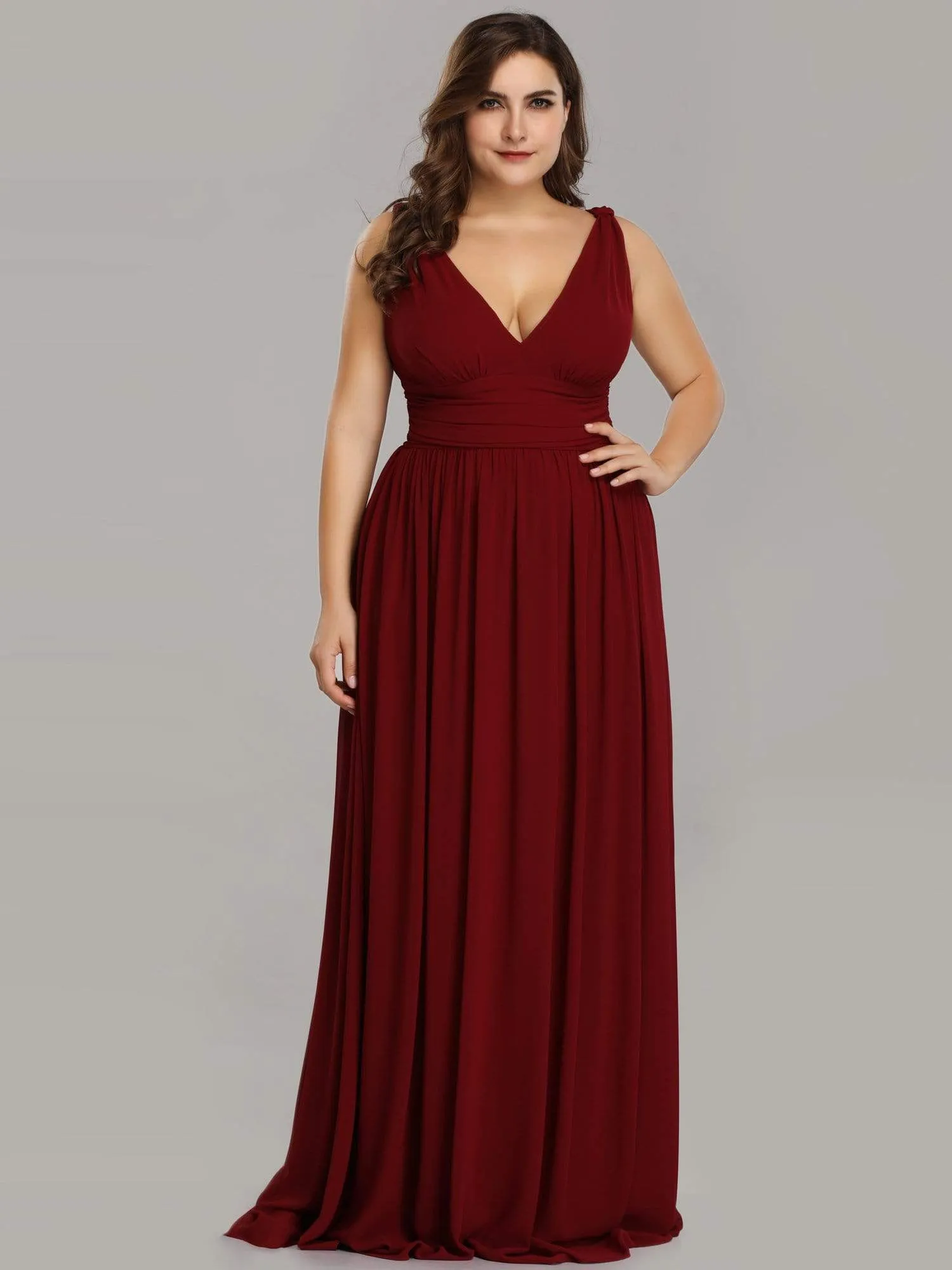 Veda chiffon bridesmaid dress in burgundy Express NZ wide