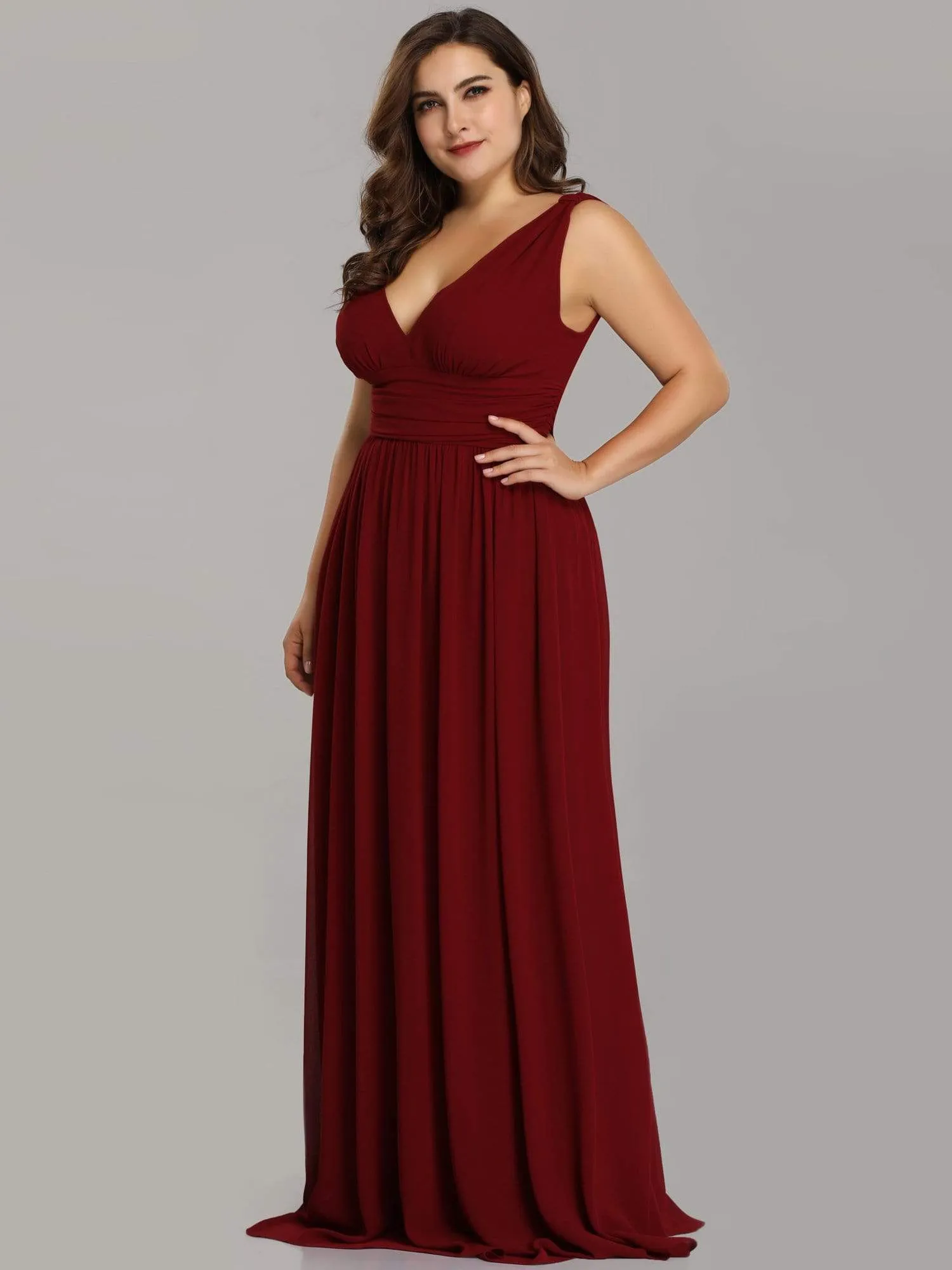 Veda chiffon bridesmaid dress in burgundy Express NZ wide