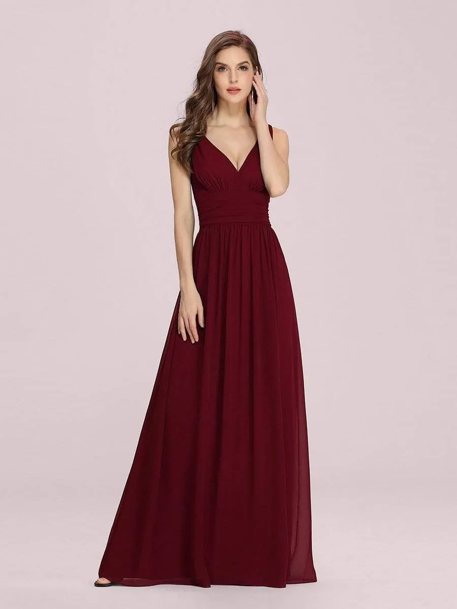 Veda chiffon bridesmaid dress in burgundy Express NZ wide