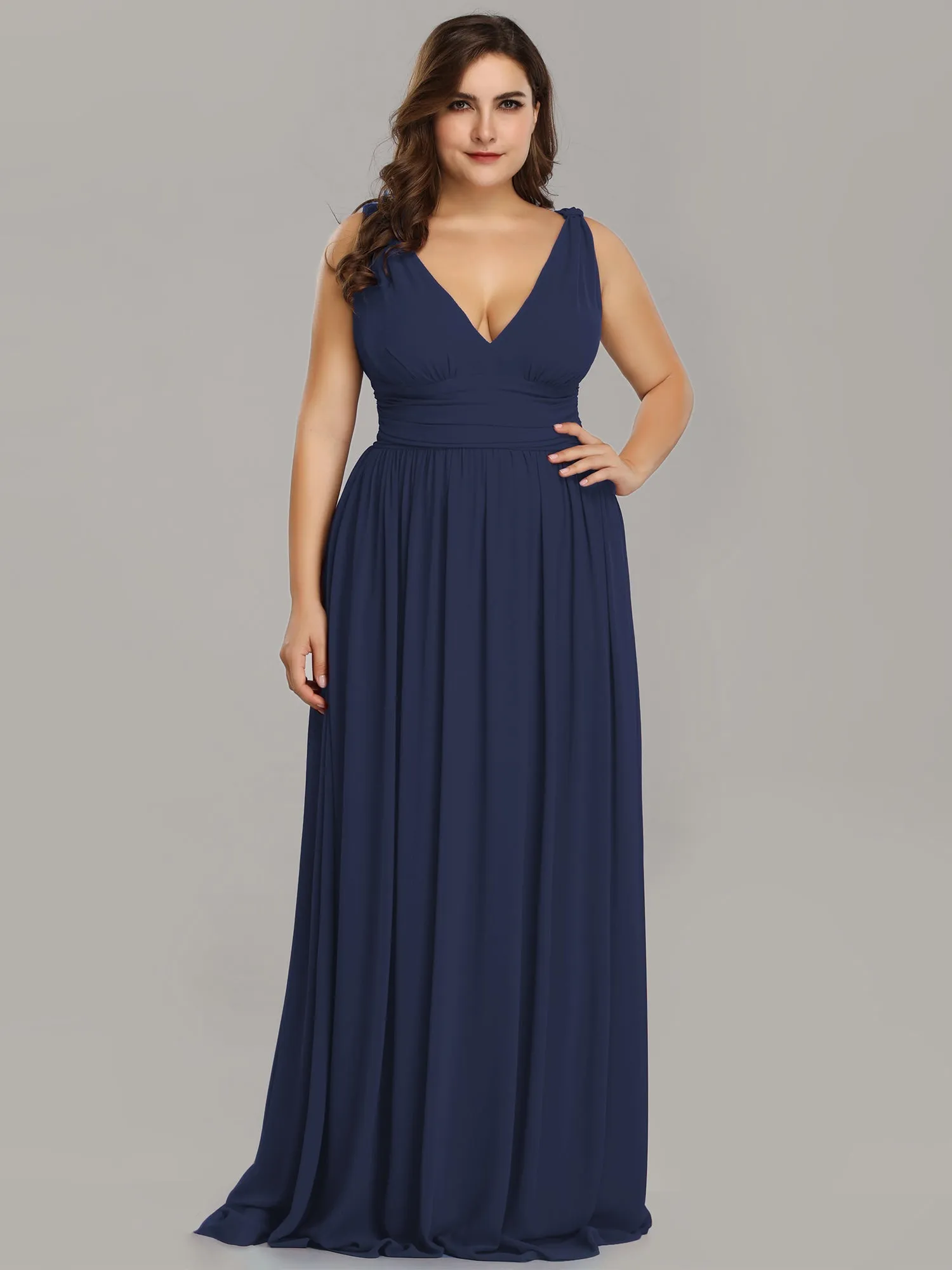 Veda navy blue classic chiffon bridesmaid dress Express NZ wide