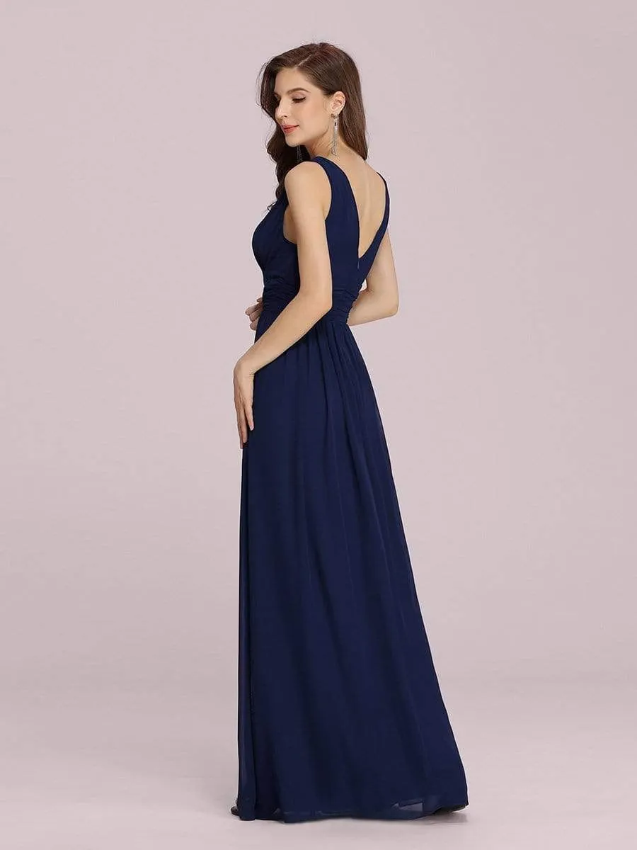 Veda navy blue classic chiffon bridesmaid dress Express NZ wide