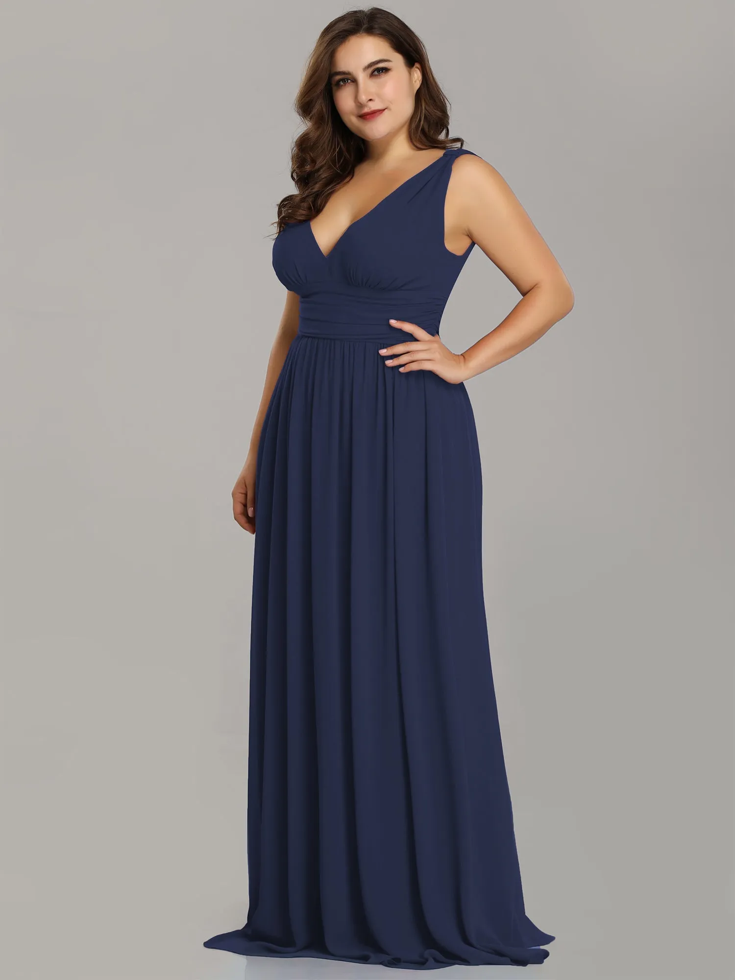 Veda navy blue classic chiffon bridesmaid dress Express NZ wide