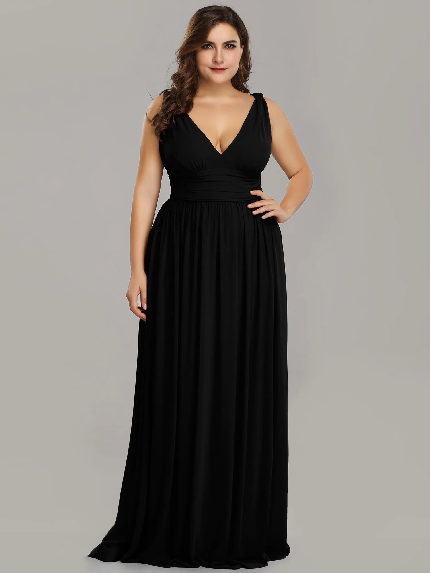 Veda V neck chiffon bridesmaid dress in black Express NZ wide