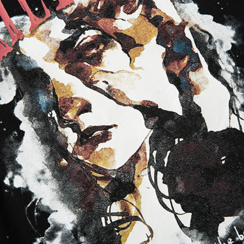 Vintage Street Art Portrait Cotton T-shirt
