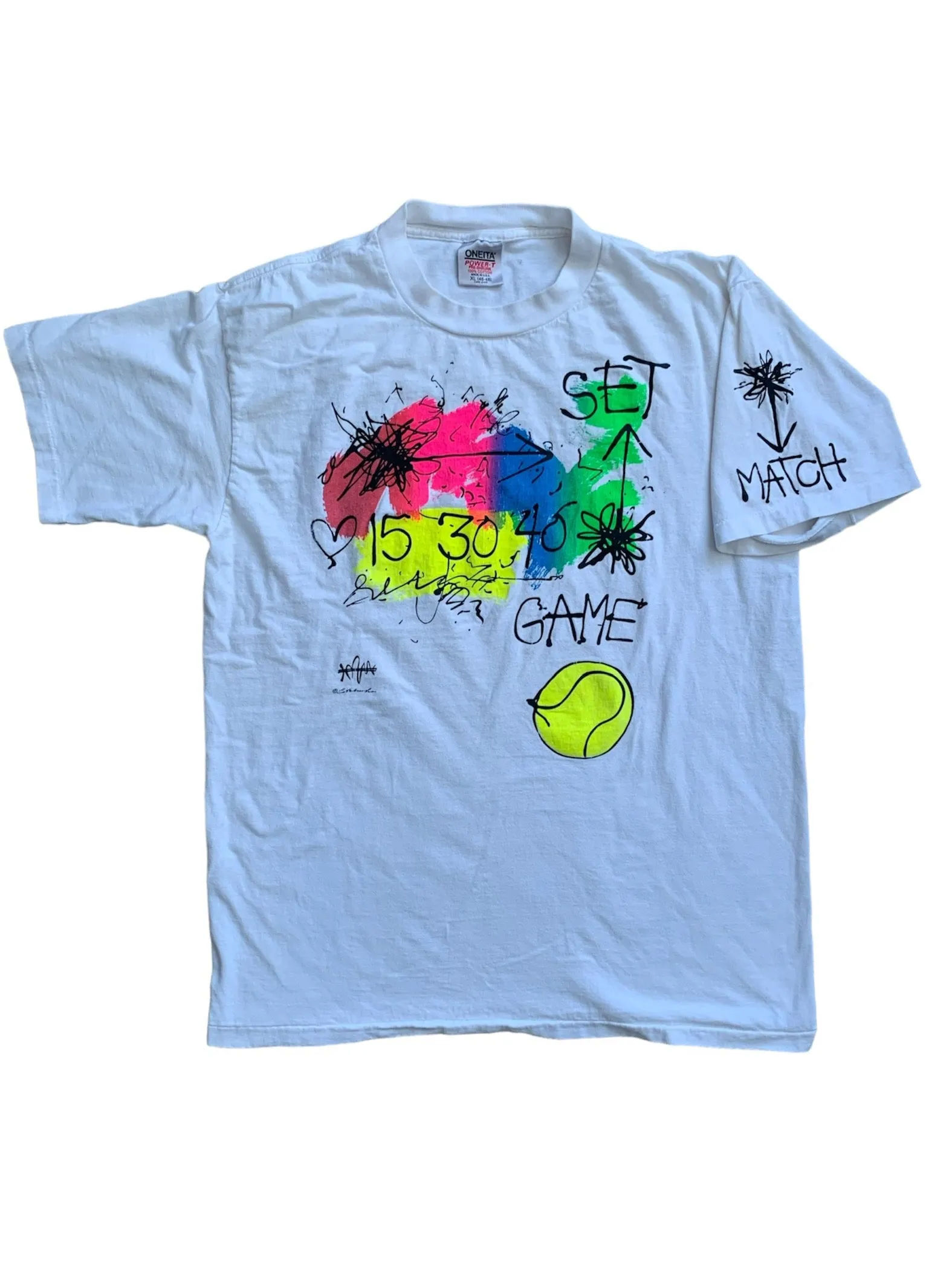 Vintage Tennis Art Tee (XL)