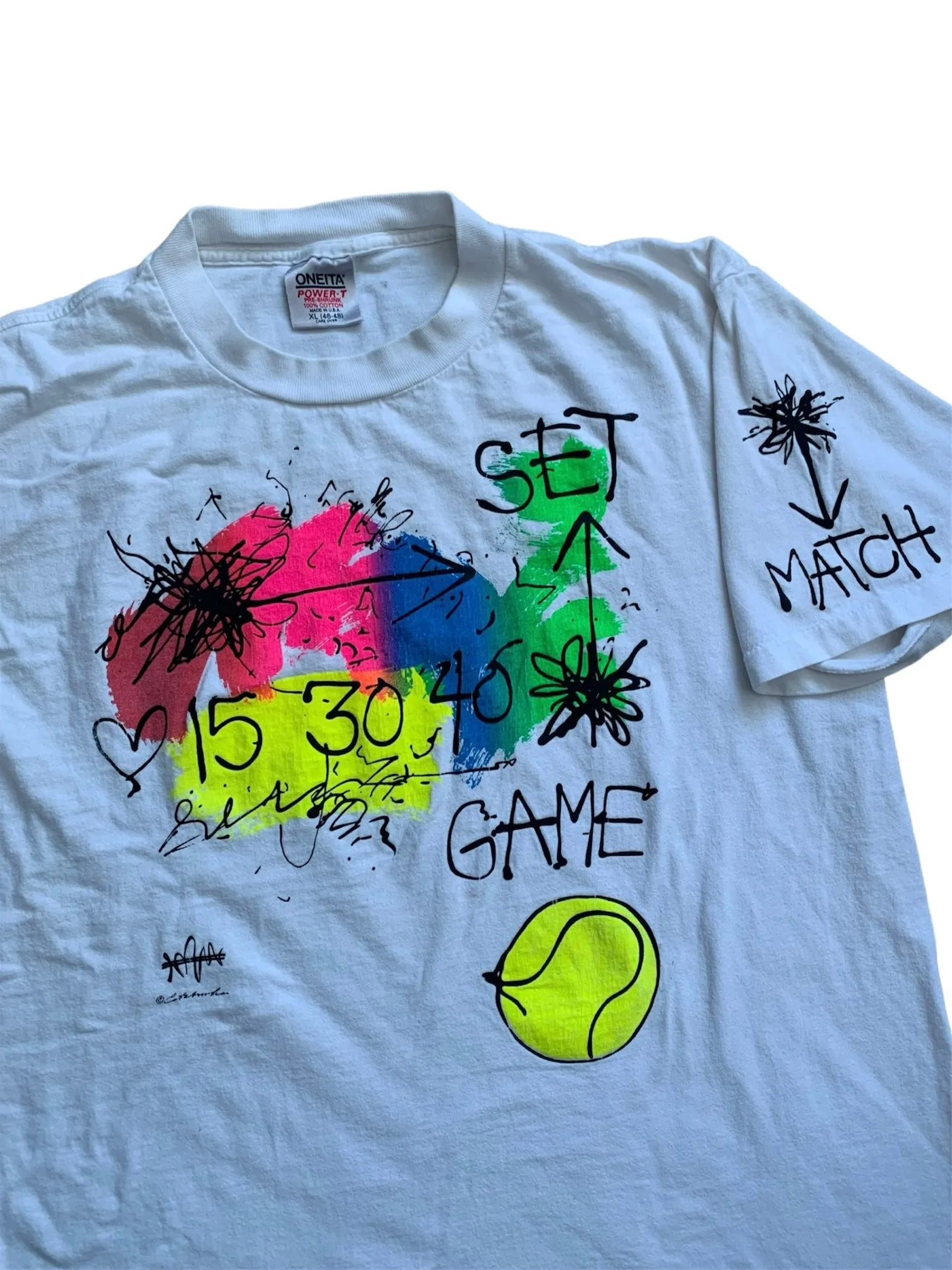 Vintage Tennis Art Tee (XL)