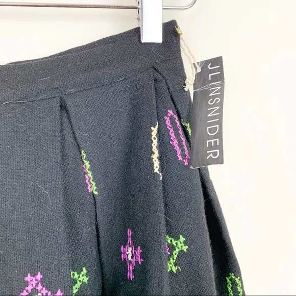 Vintage | Tribal Embroidered Wool Circle Skirt