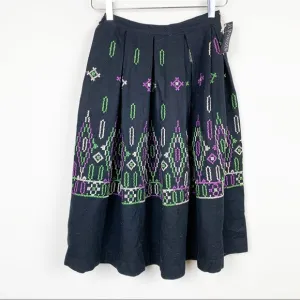 Vintage | Tribal Embroidered Wool Circle Skirt