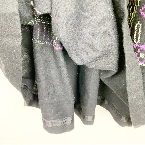 Vintage | Tribal Embroidered Wool Circle Skirt