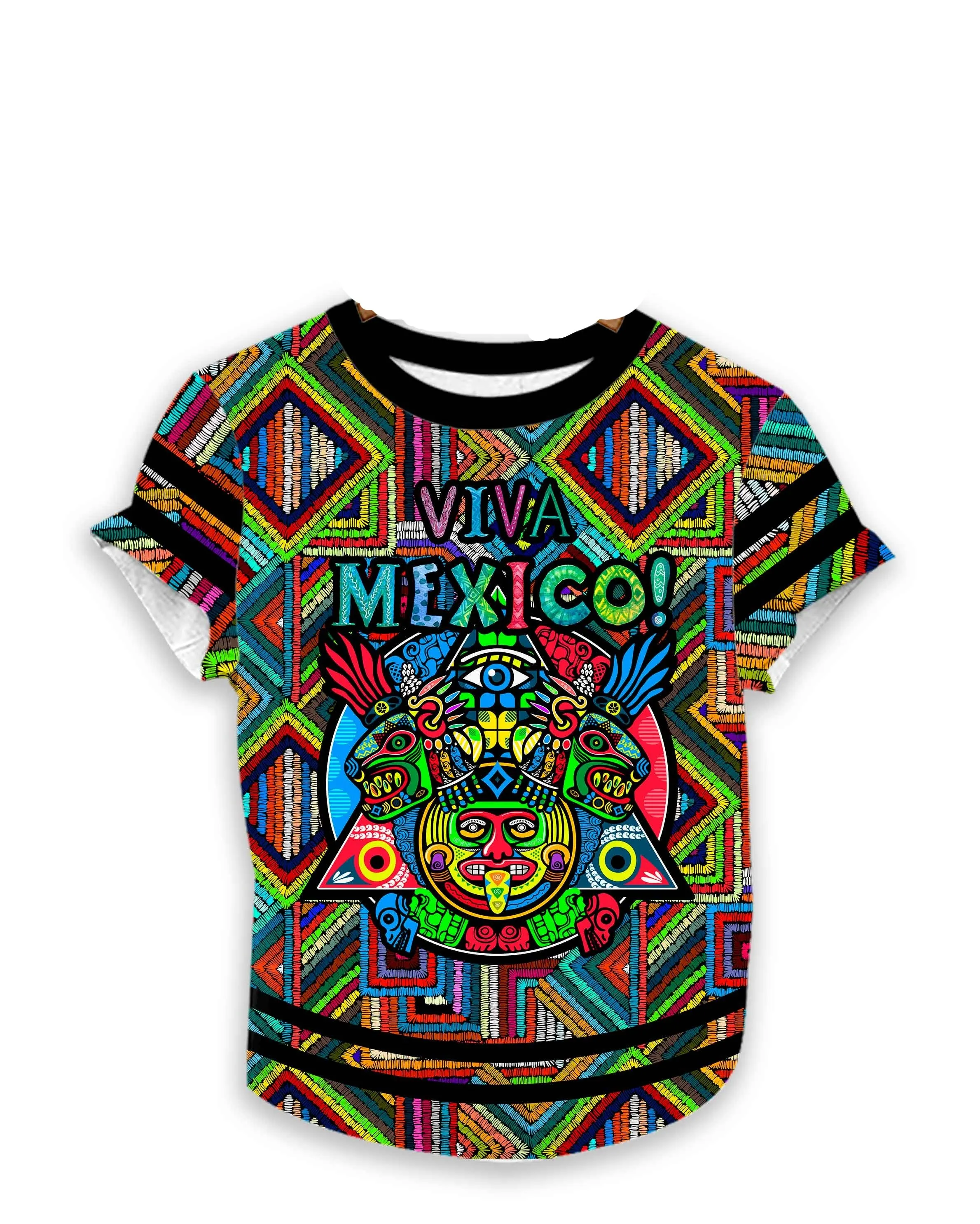 Viva Mexico Aztec Geometric Graphic T-Shirt