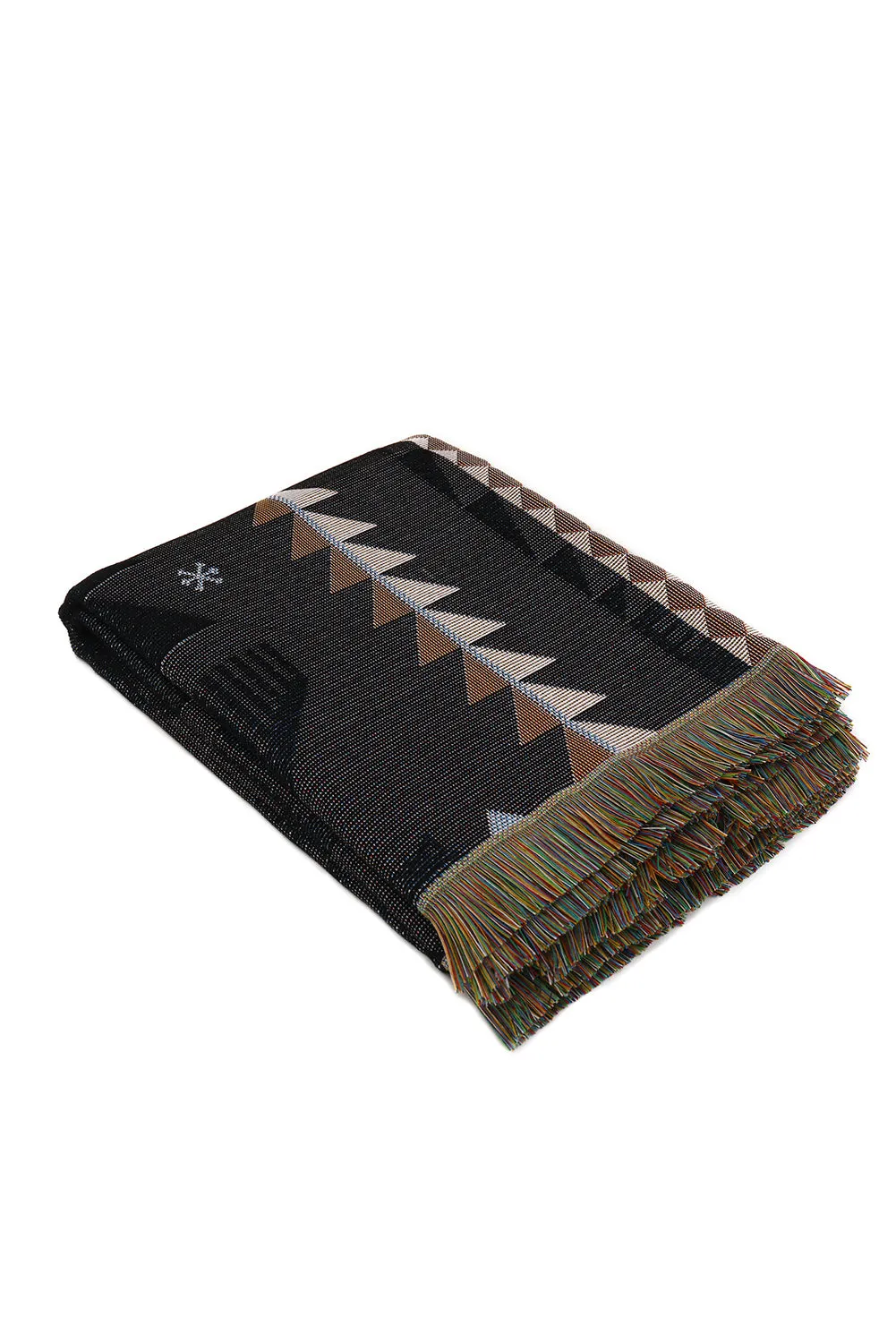 Western Pattern Tasseled Large Blanket