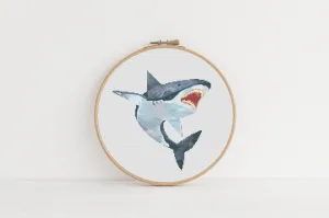 White Shark Cross Stitch Pattern #705