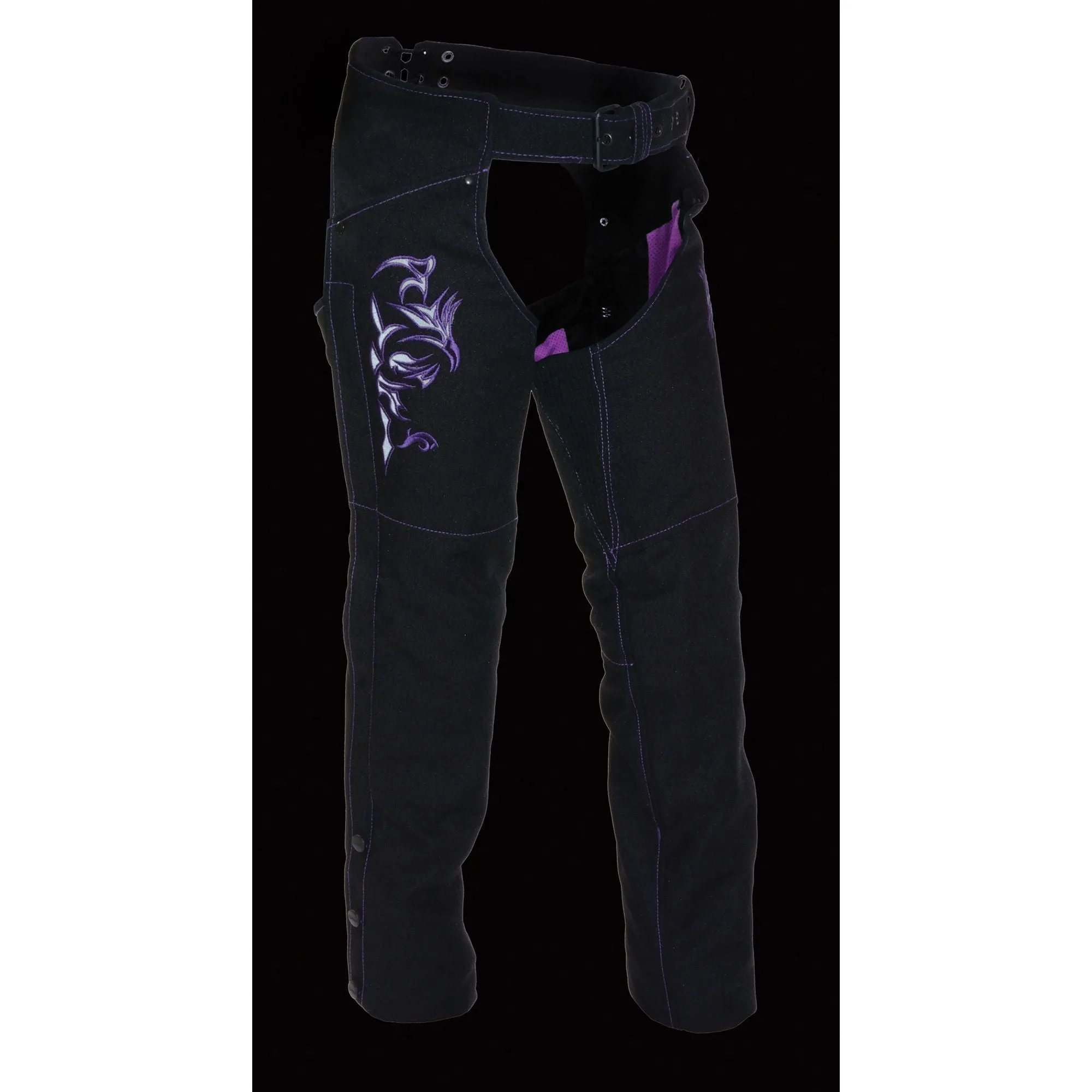 Women's Textile Chap w/ Tribal Embroidery & Reflective Detail