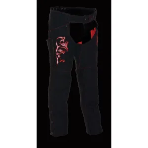 Women's Textile Chap w/ Tribal Embroidery & Reflective Detail