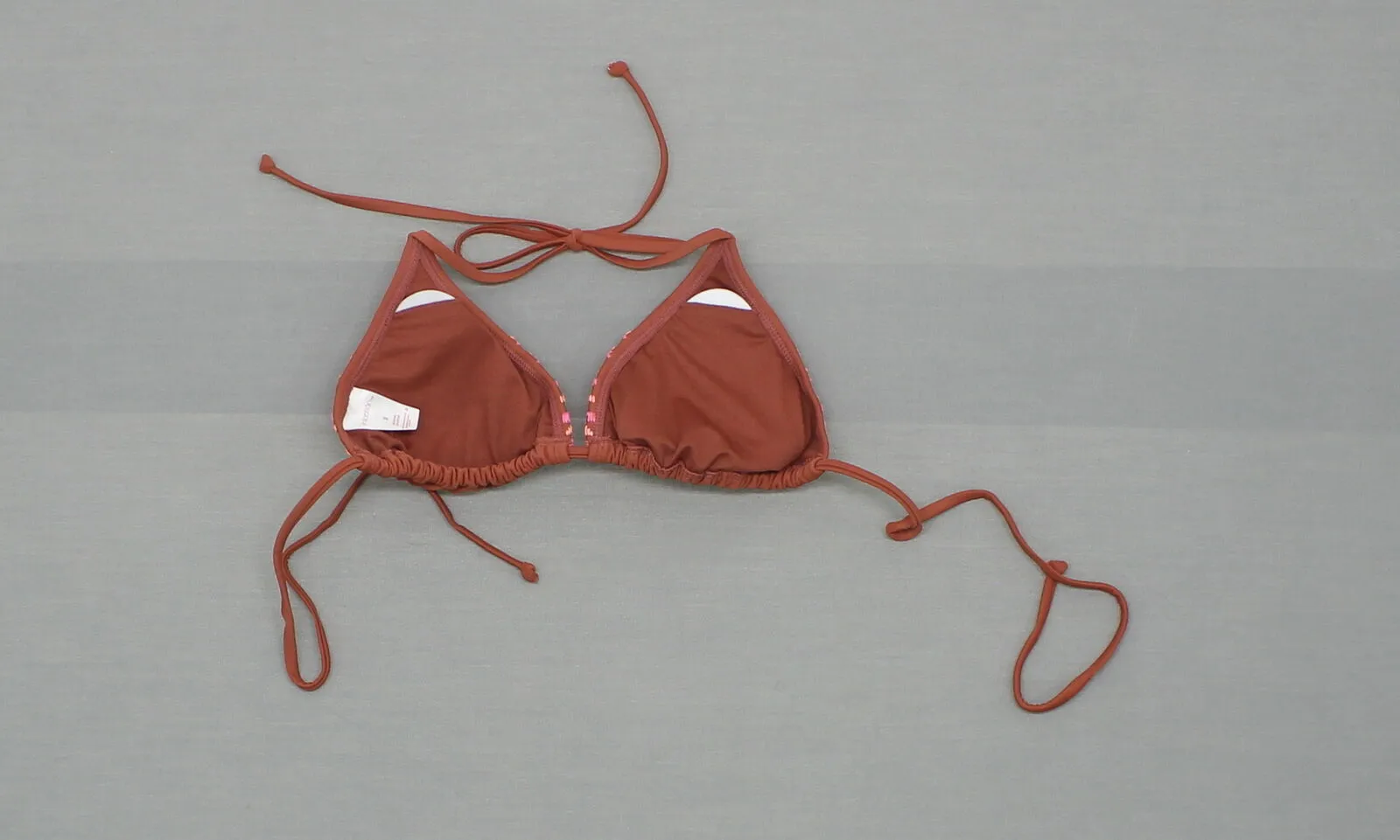 Xhilaration Women's Embroidered Triangle Bikini Swim Top Cinnamon Medium