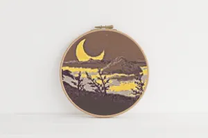 Yellow Moon Cross Stitch Pattern #807