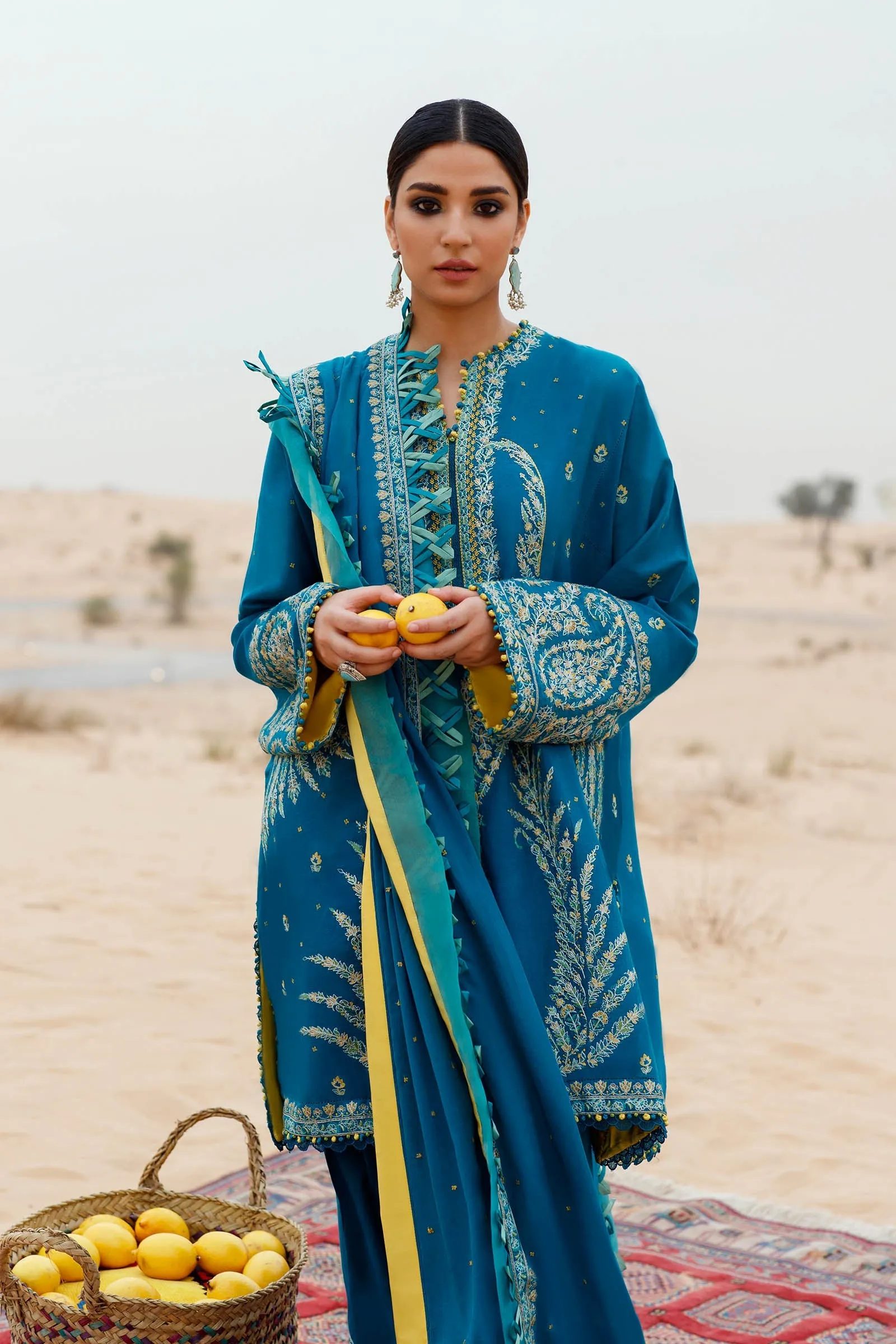 ZARBANU (ZL22-04 A) | Zaha Summer Lawn Collection 2022 | Unstitched Embroidered Lawn Suits
