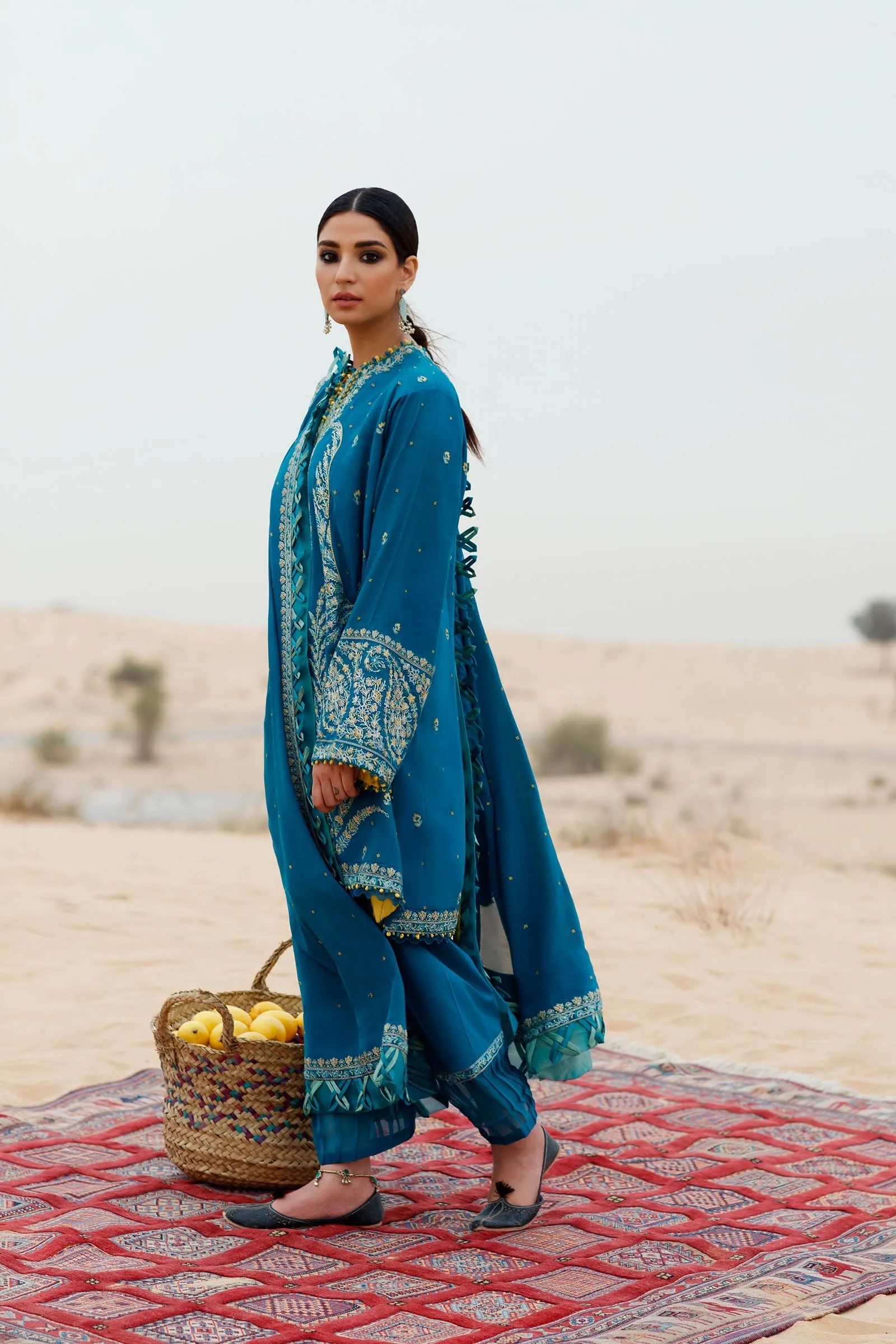 ZARBANU (ZL22-04 A) | Zaha Summer Lawn Collection 2022 | Unstitched Embroidered Lawn Suits