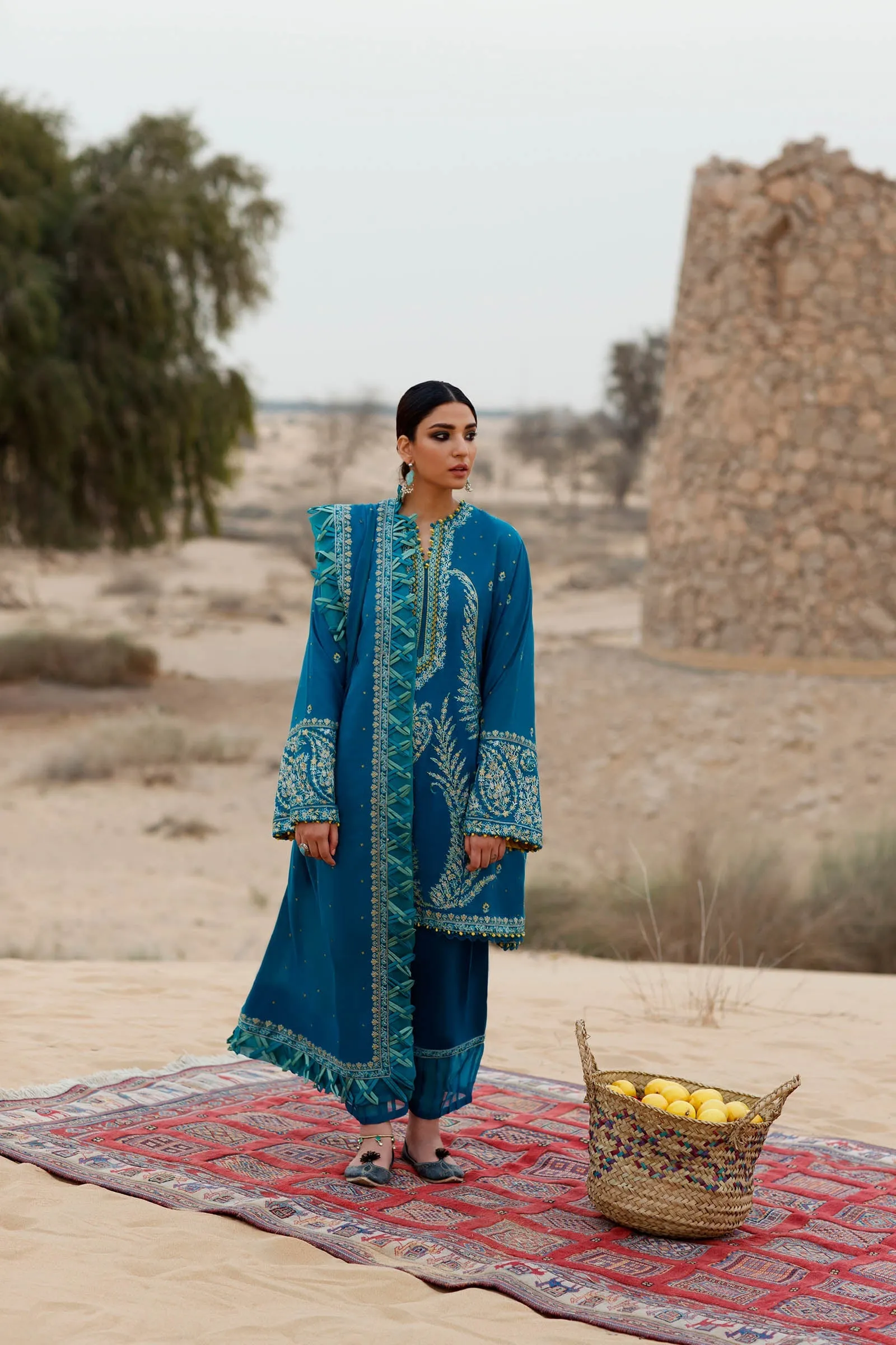 ZARBANU (ZL22-04 A) | Zaha Summer Lawn Collection 2022 | Unstitched Embroidered Lawn Suits