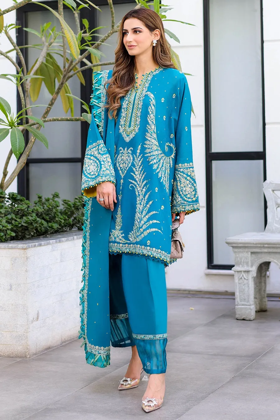 ZARBANU (ZL22-04 A) | Zaha Summer Lawn Collection 2022 | Unstitched Embroidered Lawn Suits