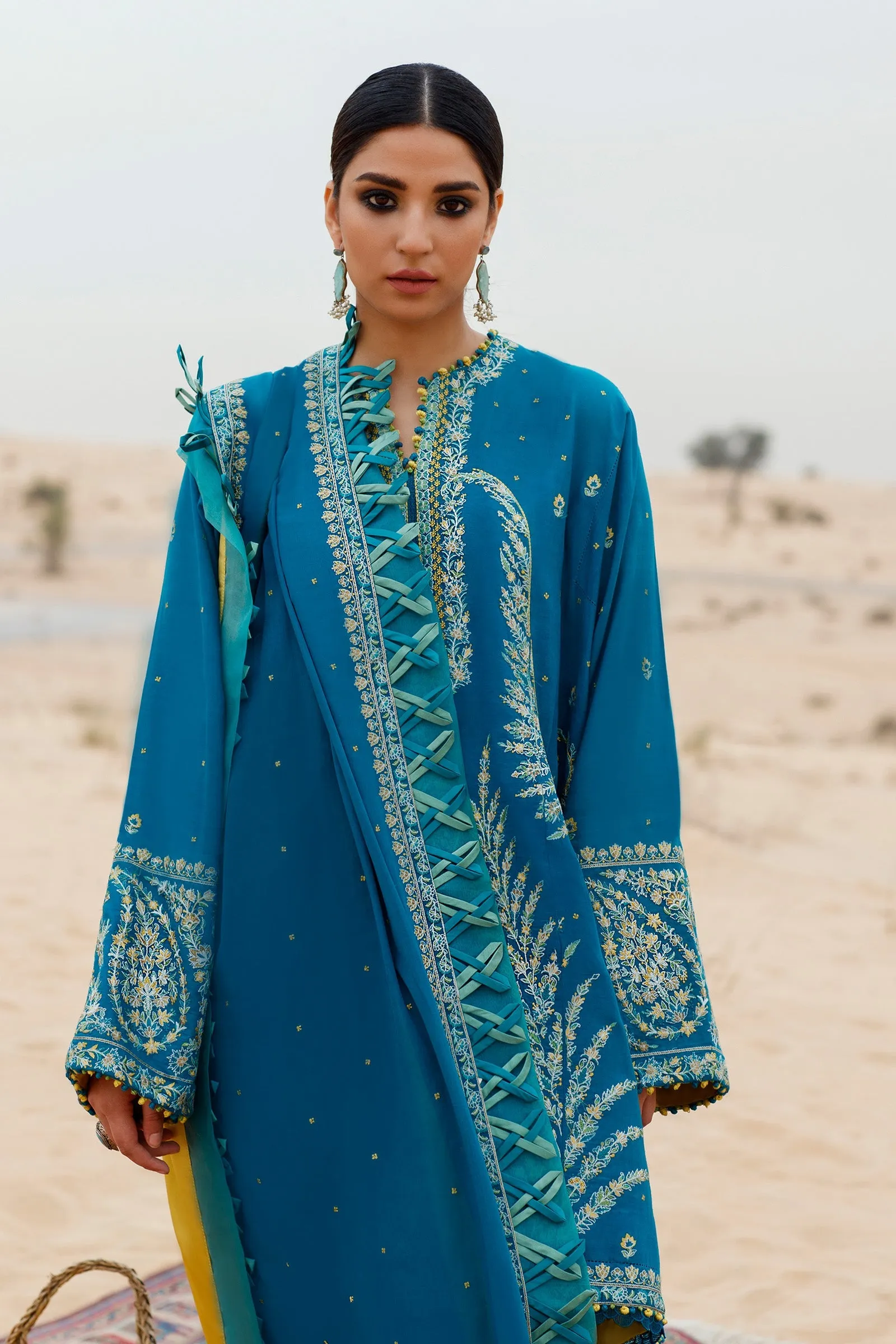 ZARBANU (ZL22-04 A) | Zaha Summer Lawn Collection 2022 | Unstitched Embroidered Lawn Suits